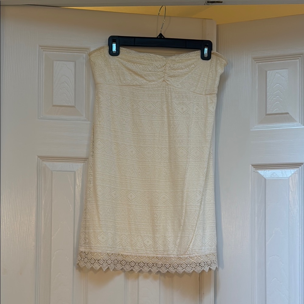 Roxy Ivory Lace Cap Sleeve Dress